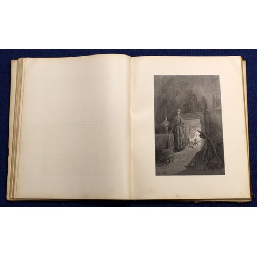 110 - DORÉ GUSTAVE (Illus).  The Raven by Edgar Allan Poe. Large quarto in well worn orig. cloth, the cont... 