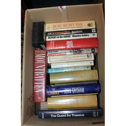 153 - Box containing books to include history interest, also How to Observe Harmony by John Curwen, and tw... 