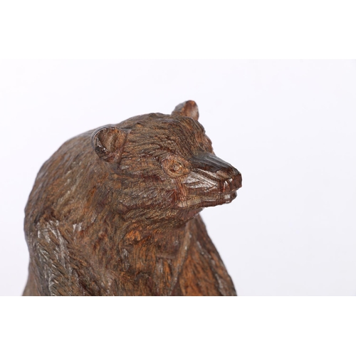 6 - Black Forest style carving of a standing bear, 16cm.