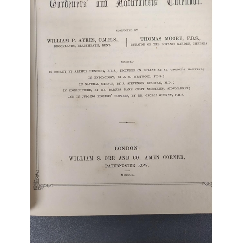 58 - AYRES W. P. & MOORE T.  The Florist's Guide & Gardeners' & Naturalists' Calendar. 8 col.... 