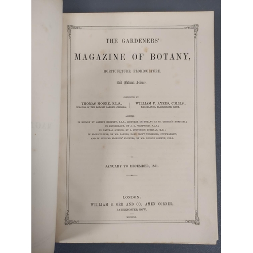 70 - MOORE T. & AYRES W. P.  The Gardeners' Magazine of Botany. Good col. & other plate... 