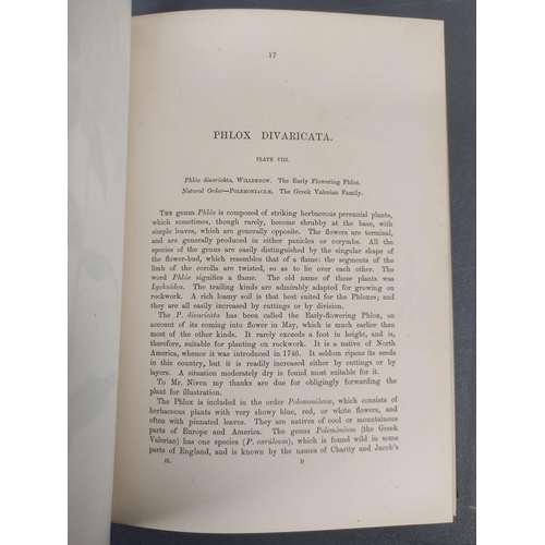 71 - WOOSTER DAVID.  Alpine Plants. 2 vols. (First & Second Series). Many col. plates. Large 8vo. Ori... 