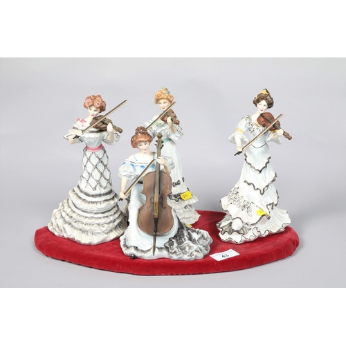 43 - Royal Doulton porcelain Edwardian String Quartet; complete with certifcates