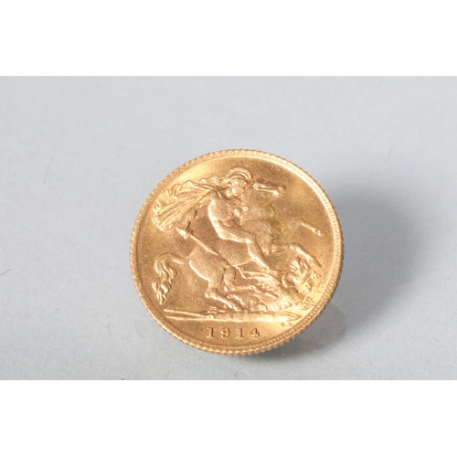 88 - George V half Sovereign; dated 1914