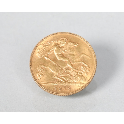 89 - George V half Sovereign; dated 1913