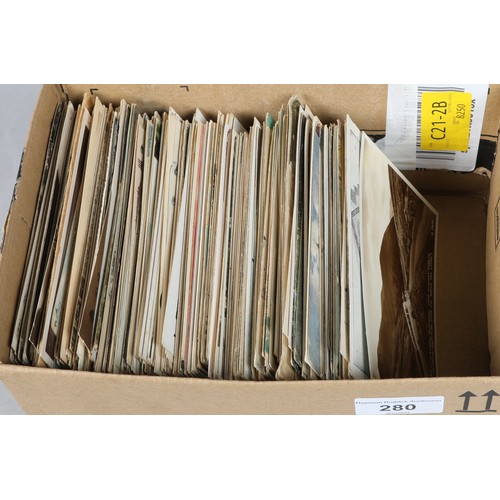 280 - Box of assorted loose topographical postcards