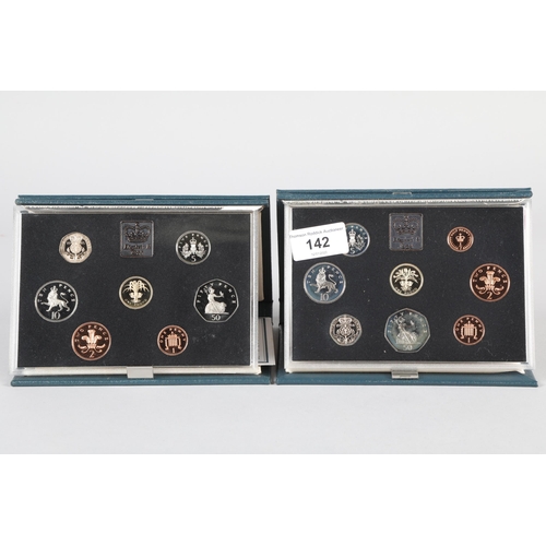 126 - Two boxed Royal Mint eight piece coin proof sets; 1984 & 1985; complete with certificates (2)