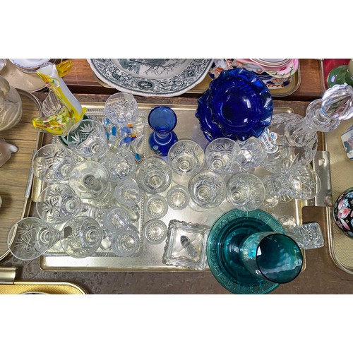 356 - Assortment of Glass including Edinburgh Crystal decanter and some studio glass