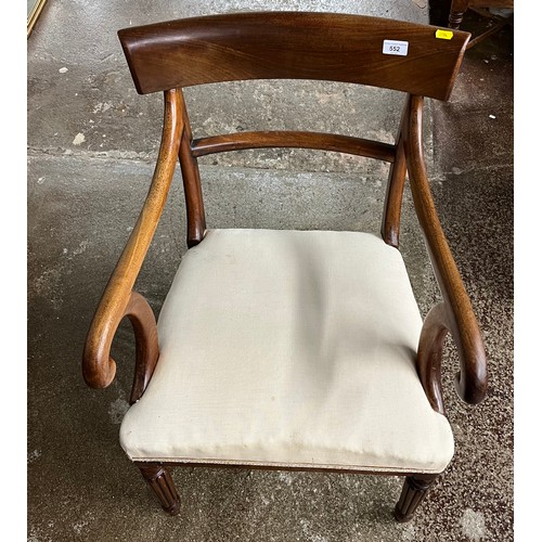 552 - Pair of mahogany carver chairs