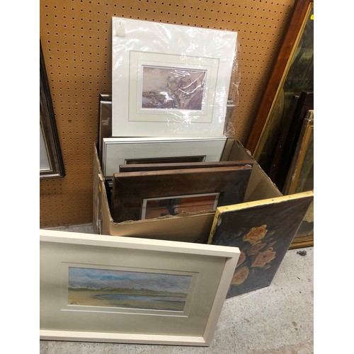 454 - Quantity of pictures, prints and frame including Print of Arthur Rackham ' When they think you are n... 