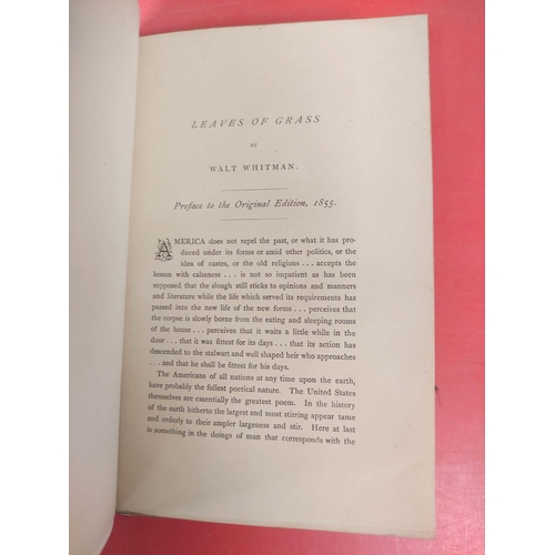 10 - WHITMAN WALT.  Leaves of Grass, Preface to the Original Edition, 1855. 31pp plus bookselle... 