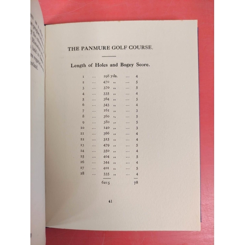 11 - HENDERSON J. LINDSAY.  The Records of the Panmure Golf Club, Barry, Forfarshire. Photograp... 