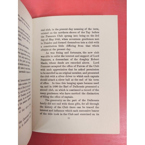 11 - HENDERSON J. LINDSAY.  The Records of the Panmure Golf Club, Barry, Forfarshire. Photograp... 