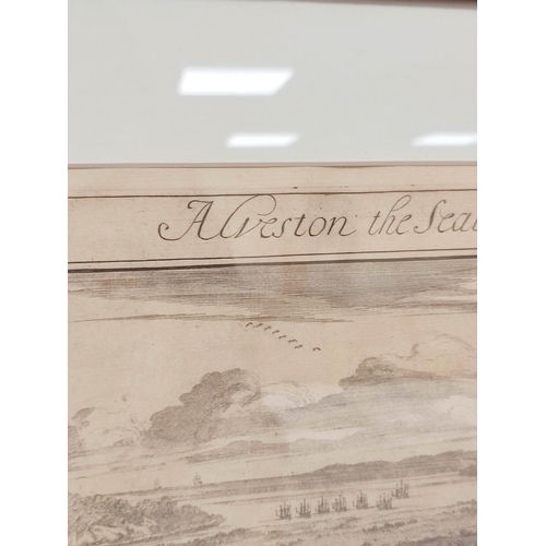 12 - KIP JOHANNES.  Alveston, The Seat of Edward Hill Esquire. Good 18th cent. engraving, 36cm x 45cm, fr... 