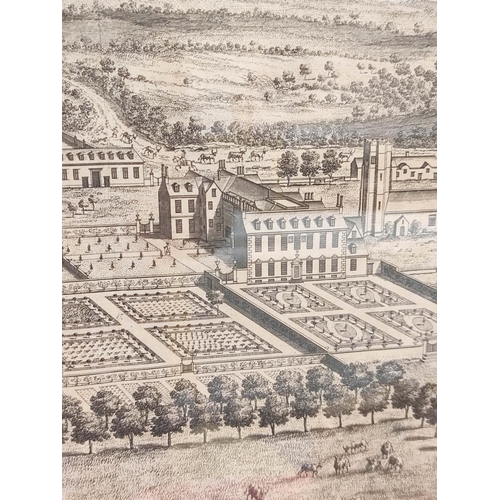 12 - KIP JOHANNES.  Alveston, The Seat of Edward Hill Esquire. Good 18th cent. engraving, 36cm x 45cm, fr... 