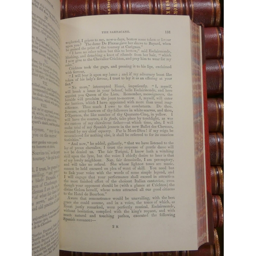 22 - AINSWORTH W. HARRISON.  Works. 16 vols. Illus. Uniform half red morocco. Routledge, n.d.... 