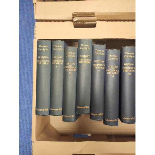 23 - CARLYLE THOMAS.  The Works. The set of 30 vols. Illus. Blue cloth. Centenary Edition, 1890... 