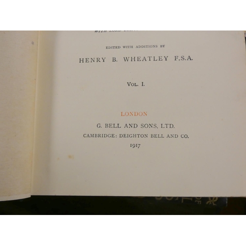 24 - PEPYS SAMUEL.  The Diary with Pepysiana & Index, ed. by H. B. Wheatley. 10 vols. Illus... 