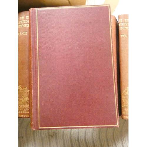 26 - GREVILLE C. C. F.  The Greville Memoirs, ed. by Henry Reeve. 8 vols. Port. frontis, Orig. ... 