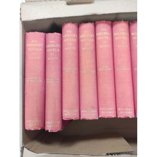 27 - SCOTT SIR WALTER.  The Waverley Novels. The set of 25 vols. Frontis & eng. titles. Red cloth, a ... 