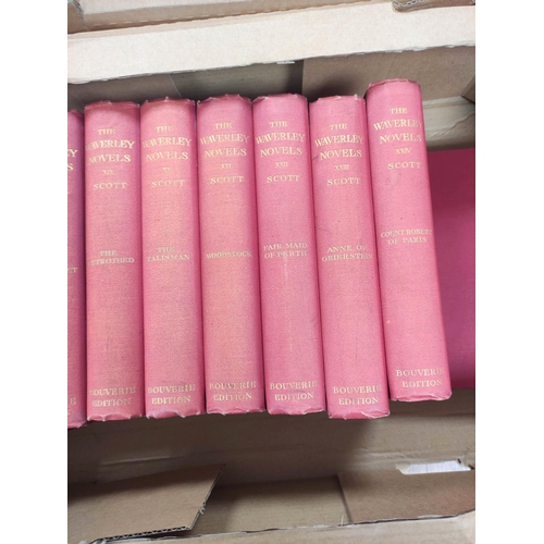 27 - SCOTT SIR WALTER.  The Waverley Novels. The set of 25 vols. Frontis & eng. titles. Red cloth, a ... 