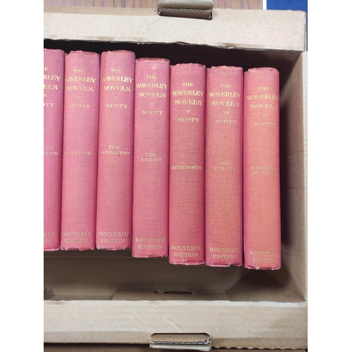 27 - SCOTT SIR WALTER.  The Waverley Novels. The set of 25 vols. Frontis & eng. titles. Red cloth, a ... 