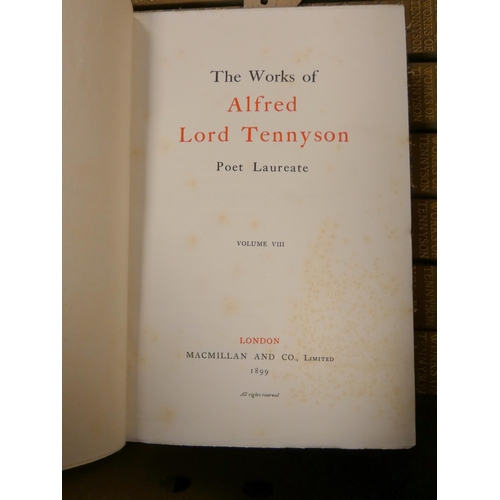 28 - TENNYSON LORD.  The Life & Works. Edition Deluxe. The set of 12 vols. Frontis. Orig. g... 