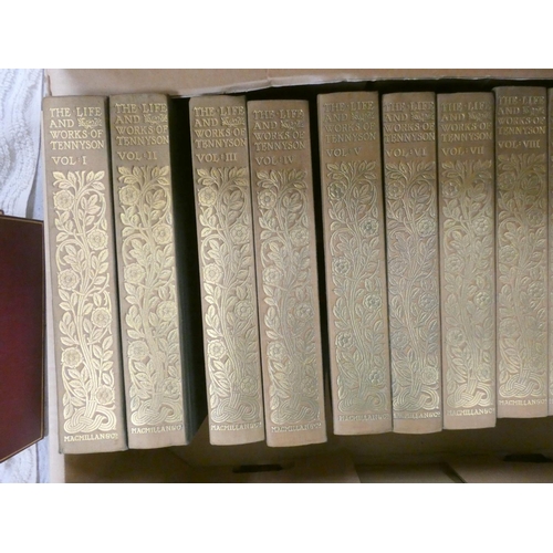 28 - TENNYSON LORD.  The Life & Works. Edition Deluxe. The set of 12 vols. Frontis. Orig. g... 