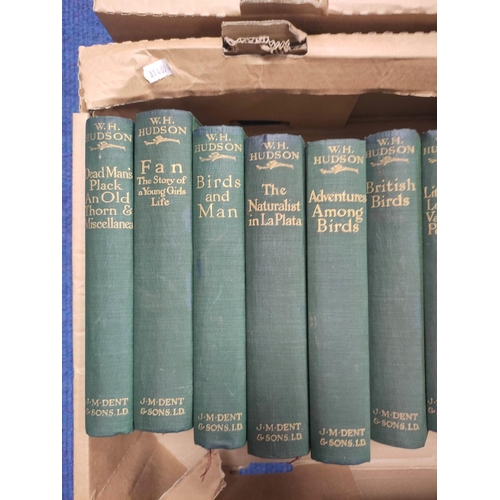 29 - HUDSON W. H.  The Collected Works. Ltd. ed. 885. The set of 24 vols. Frontis. Orig. green ... 