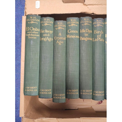 29 - HUDSON W. H.  The Collected Works. Ltd. ed. 885. The set of 24 vols. Frontis. Orig. green ... 