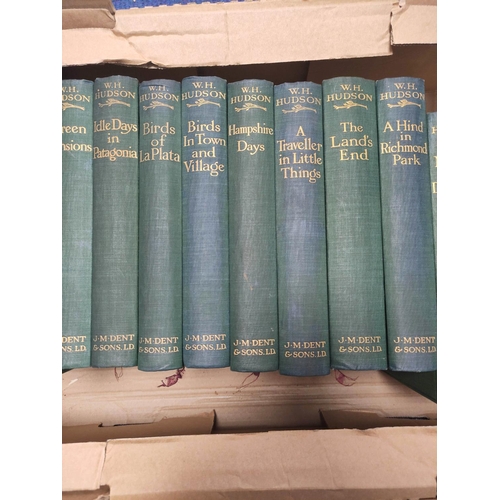 29 - HUDSON W. H.  The Collected Works. Ltd. ed. 885. The set of 24 vols. Frontis. Orig. green ... 