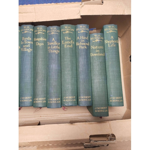 29 - HUDSON W. H.  The Collected Works. Ltd. ed. 885. The set of 24 vols. Frontis. Orig. green ... 