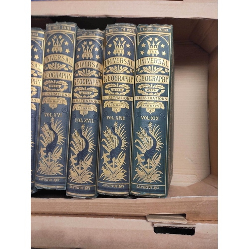 30 - VIRTUE & CO. (Pubs).  The Universal Geography. Vols. 1 to 19. Many maps, plates & ... 