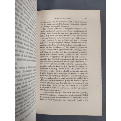 31 - SYMONDS JOHN ADDINGTON.  Renaissance in Italy. 5 vols. Frontis. Handsome green half morocco. 1898-19... 