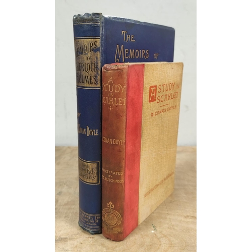 264 - CONAN DOYLE A.  The Memoirs of Sherlock Holmes. Text illus. by Sidney Paget. Large 8vo. Orig. pict. ... 