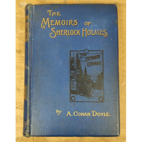 264 - CONAN DOYLE A.  The Memoirs of Sherlock Holmes. Text illus. by Sidney Paget. Large 8vo. Orig. pict. ... 