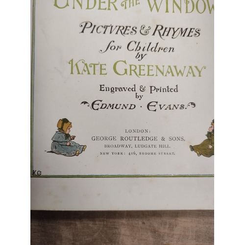 267 - GREENAWAY KATE.  Under the Window. Col. illus. & decs. throughout. Quarto. Orig. pict. brds. N.d... 