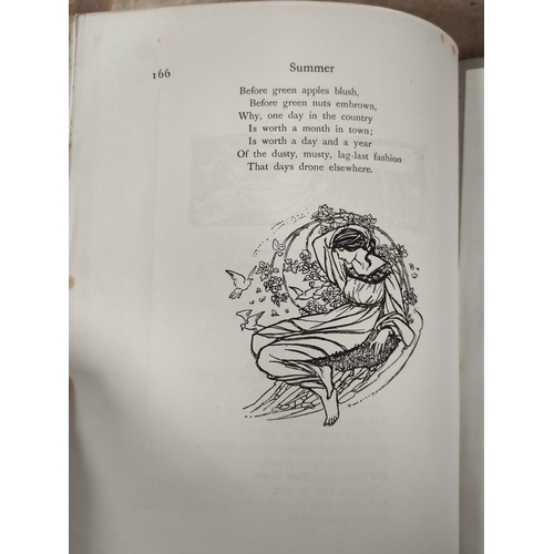 268 - ROSSETTI CHRISTINA.  Poems. Tipped in col. plates & other illus. by Florence Harrison. Quarto. O... 