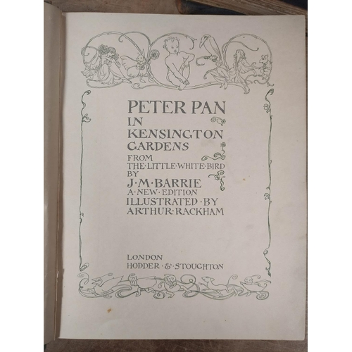 269 - RACKHAM ARTHUR (Illus).  Peter Pan in Kensington Gardens. 44 tipped in col. plates (of 50). Quarto. ... 