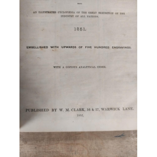 273 - CLARK W. M. (Pubs).  The Crystal Palace & Its Contents. Complete bound vol. Quarto. Ve... 