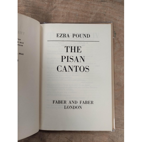 276 - POUND EZRA.  The Pisan Cantos. Orig. dark cloth in good d.w. 1st UK ed., Faber, 1949; also... 