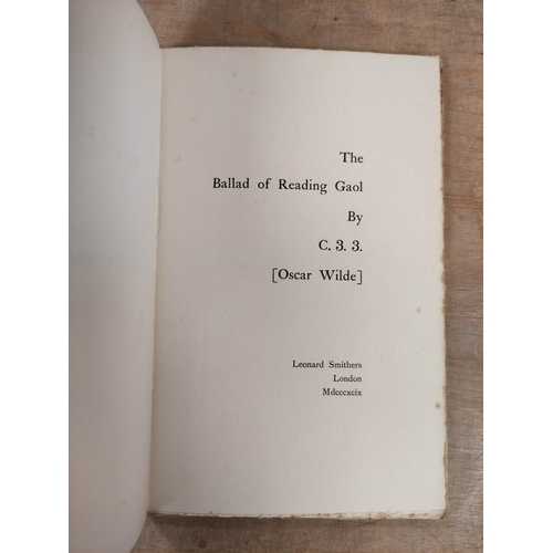 278 - WILD OSCAR.  The Ballad of Reading Jail. Two tone white & yellow cloth. Leonard Smithe... 