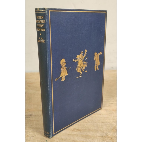 280 - MILNE A. A.  When We Were Very Young. Illus. by E. H. Shephard. Orig. pict. blue cloth gil... 