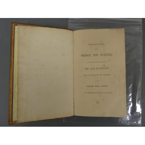 251 - SHERIDAN R. B.  School for Scandal as Performed before His Excellency the Earl of Carlisle... 