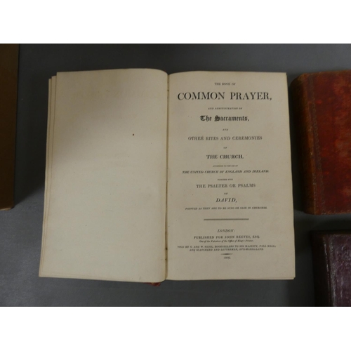 257 - Book of Common Prayer.  Full red russia with ownership stamp of Hannah Glover, 1813. John Reeves, 18... 