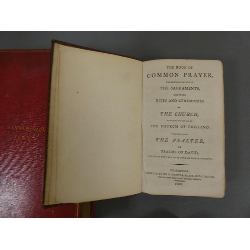 257 - Book of Common Prayer.  Full red russia with ownership stamp of Hannah Glover, 1813. John Reeves, 18... 