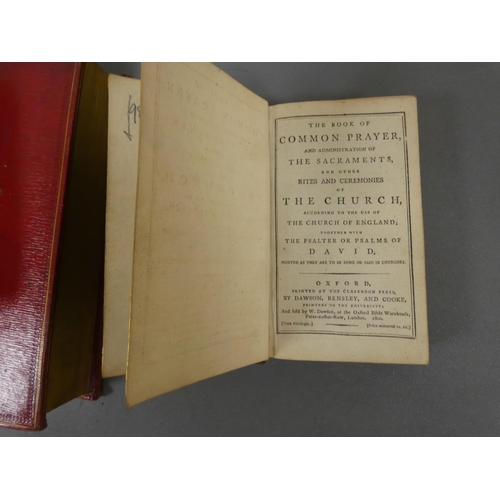 257 - Book of Common Prayer.  Full red russia with ownership stamp of Hannah Glover, 1813. John Reeves, 18... 