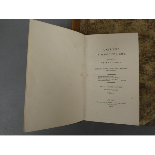 261 - (MORE HANNAH).  Coelebs in Search of a Wife. 2 vols. Half calf, marbled brds., internal foxing &... 