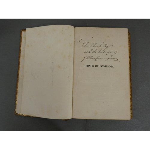 262 - CUNNINGHAM ALLAN.  The Songs of Scotland, Ancient & Modern, with an Introduction &... 