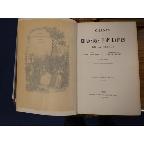 283 - DUMERSAN & COLET.  Chants et Chansons Populaires de la France. 113 parts in two vols. ... 